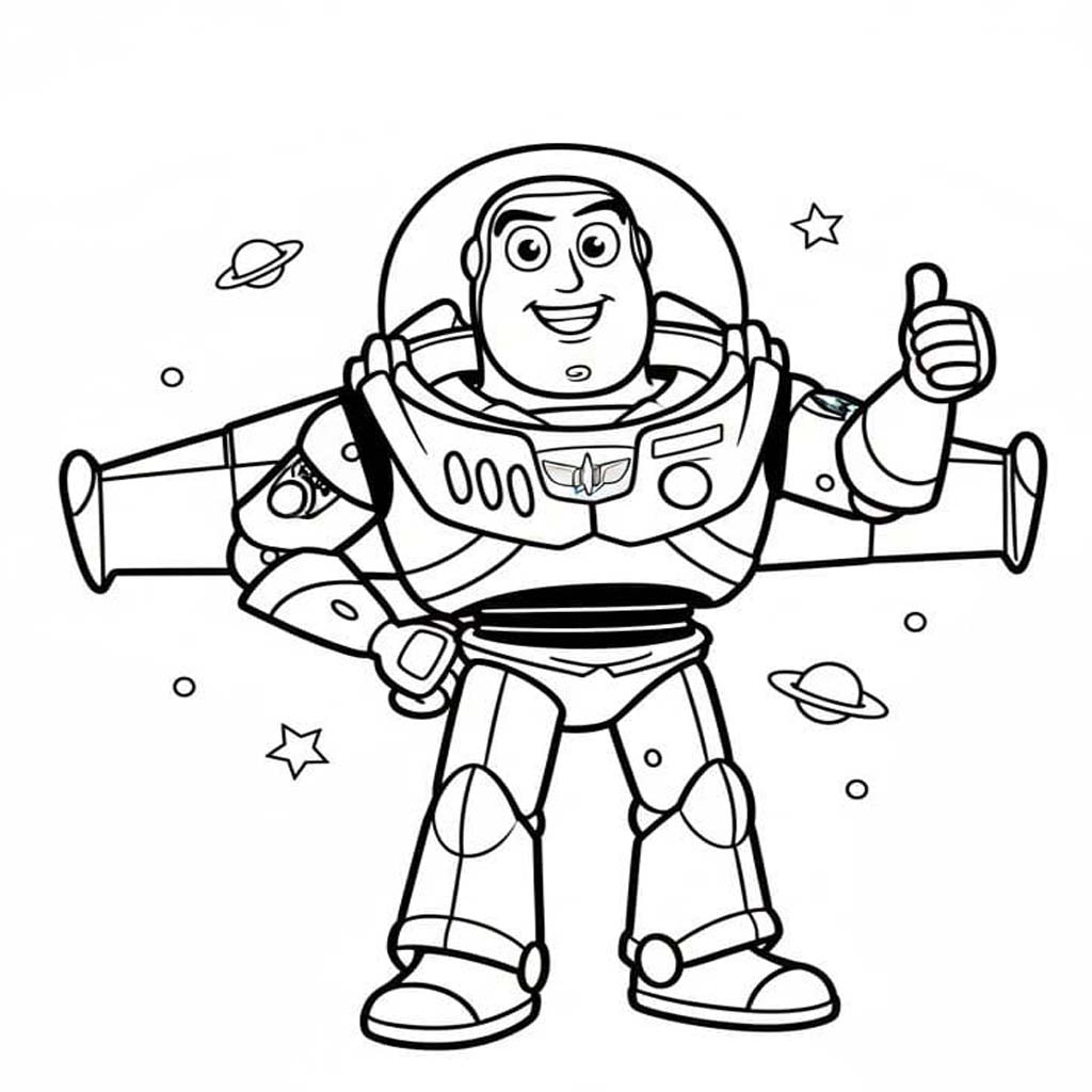 Kolorowanka Buzz Astral bezpłatny wydruku dla dzieci