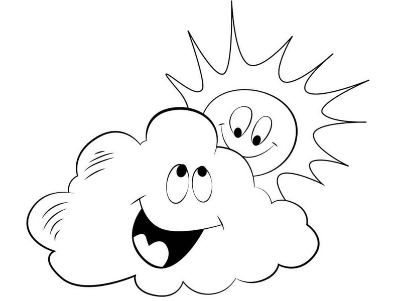 Kolorowanka Chmura bezpłatny łatwy