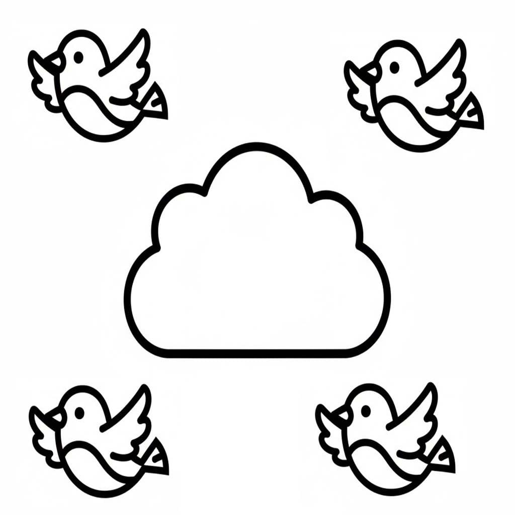 Kolorowanka Chmura bezpłatny wydruku