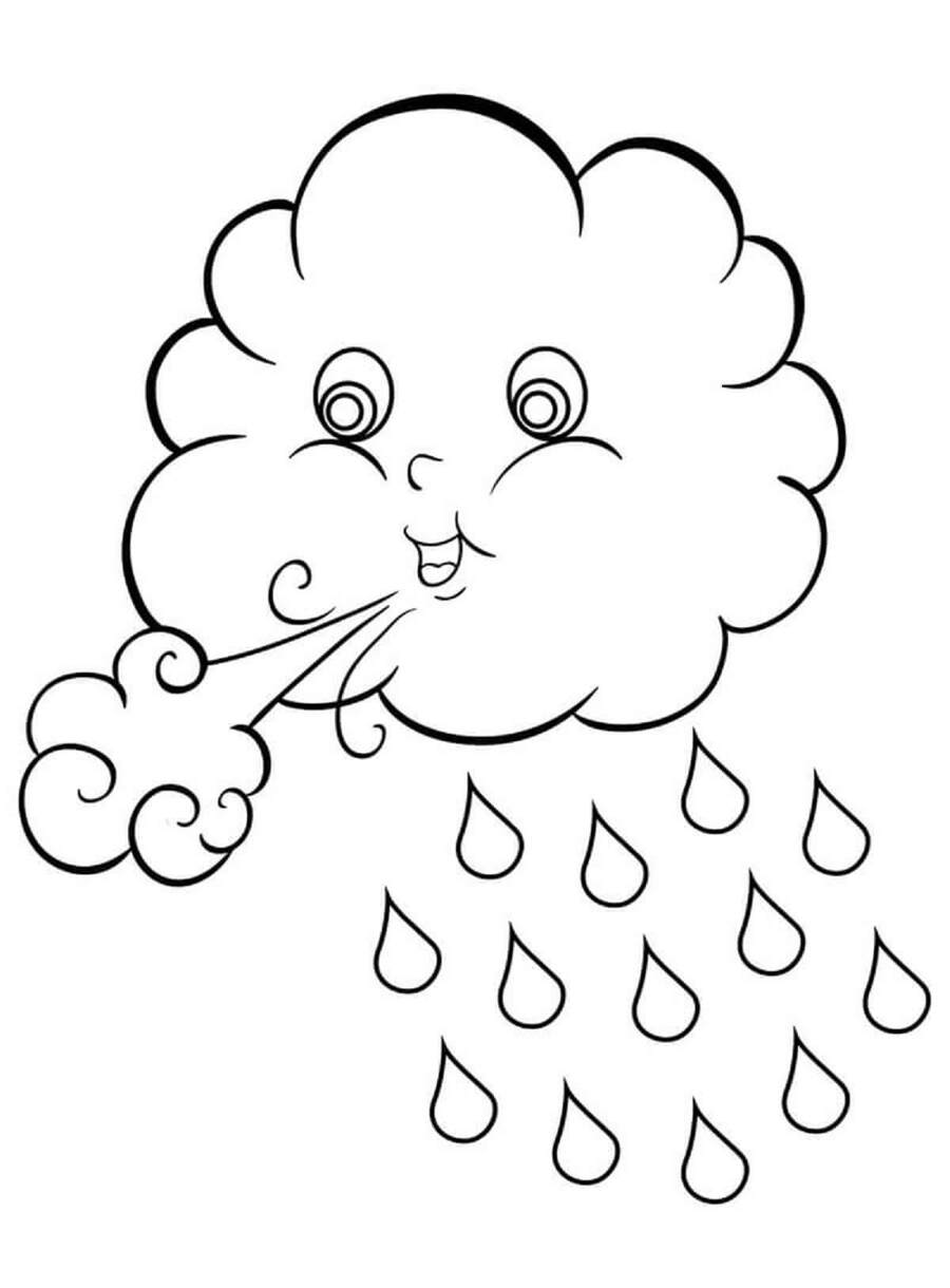 Kolorowanka Chmura wydruku dla dzieci