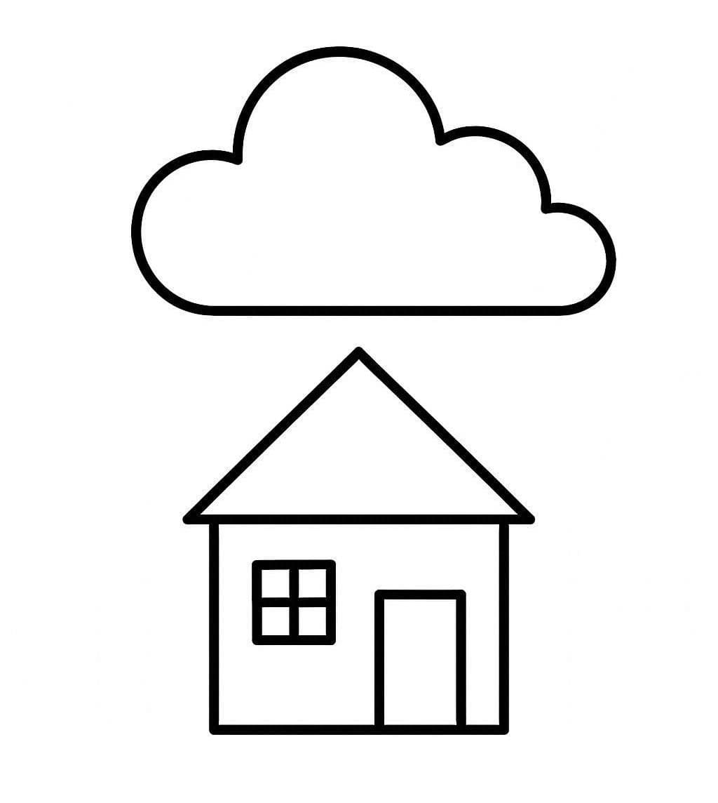 Kolorowanka Chmura wydruku prosty