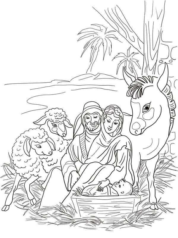 Kolorowanka Dzieciątko Jezus bezpłatny