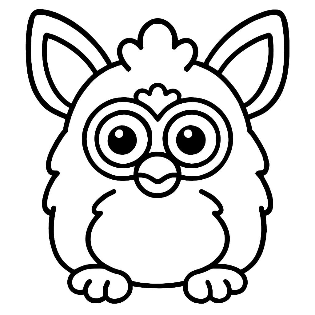 Kolorowanka Furby wydruku łatwy
