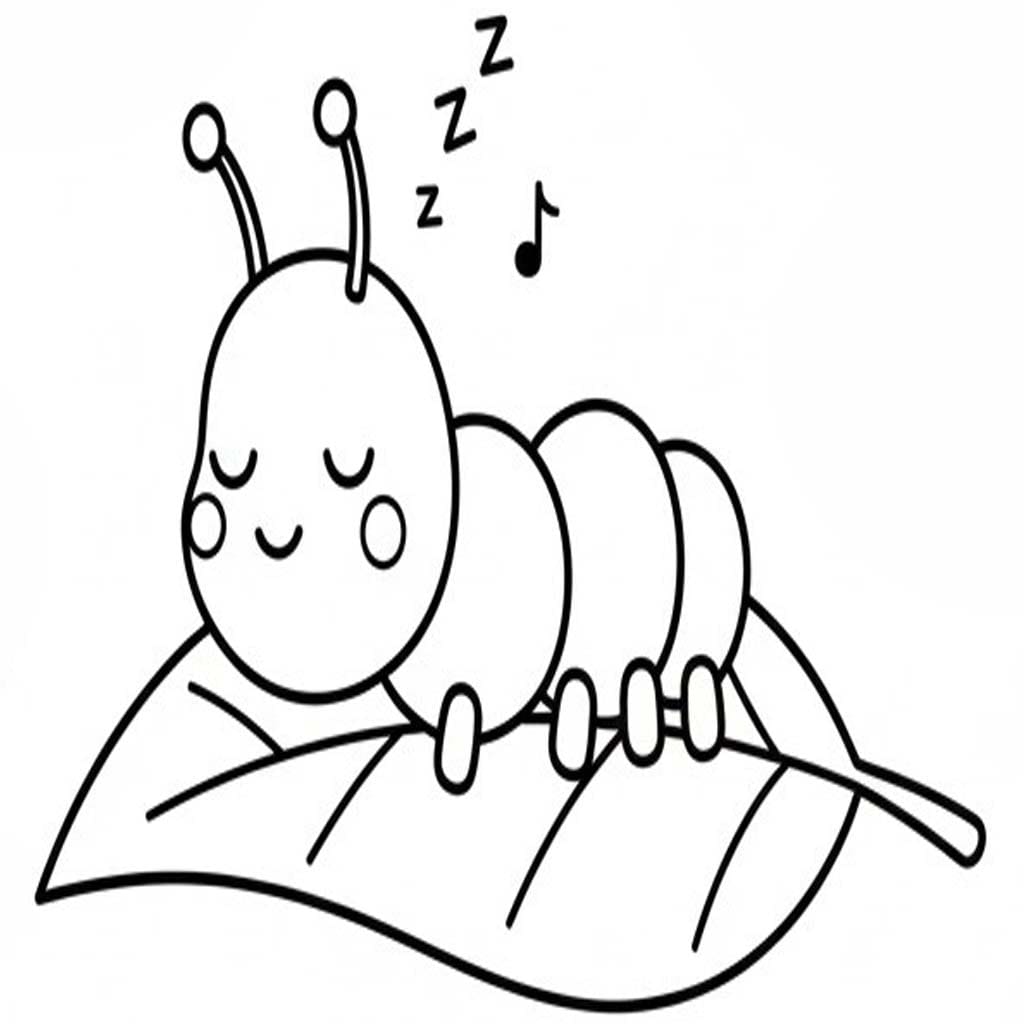 Kolorowanka Gąsienica 3