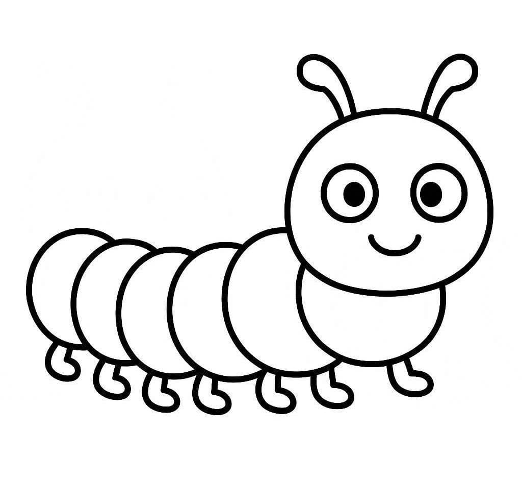 Kolorowanka Gąsienica 6