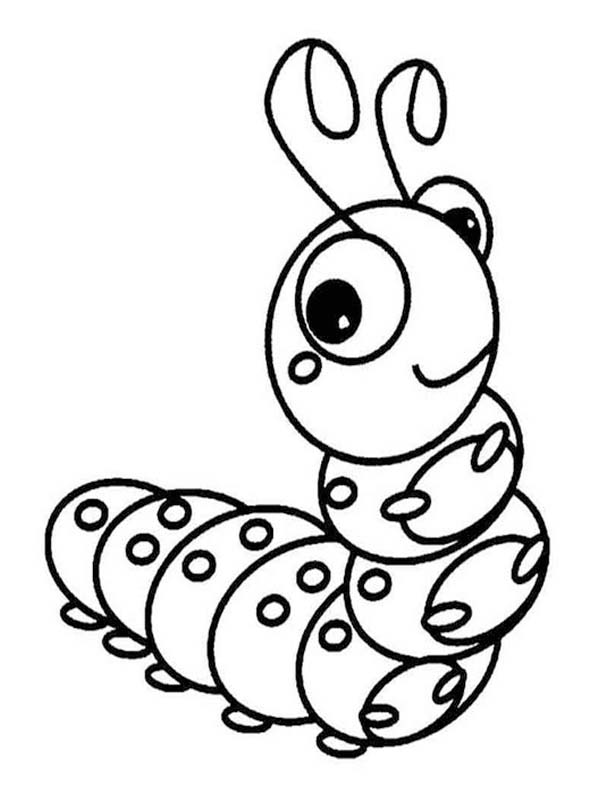 Kolorowanka Gąsienica bezpłatny dla dzieci