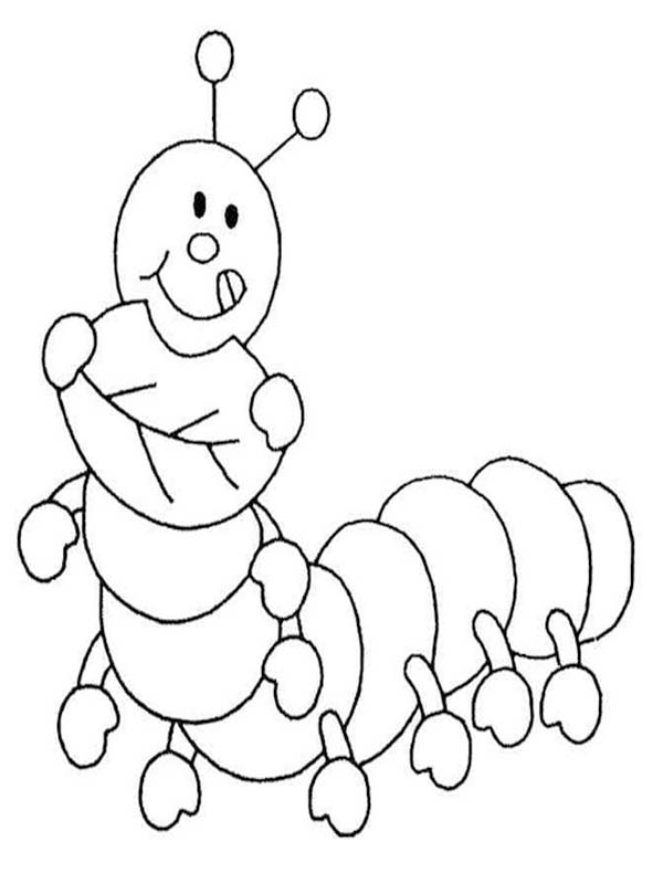 Kolorowanka Gąsienica wydruku łatwy