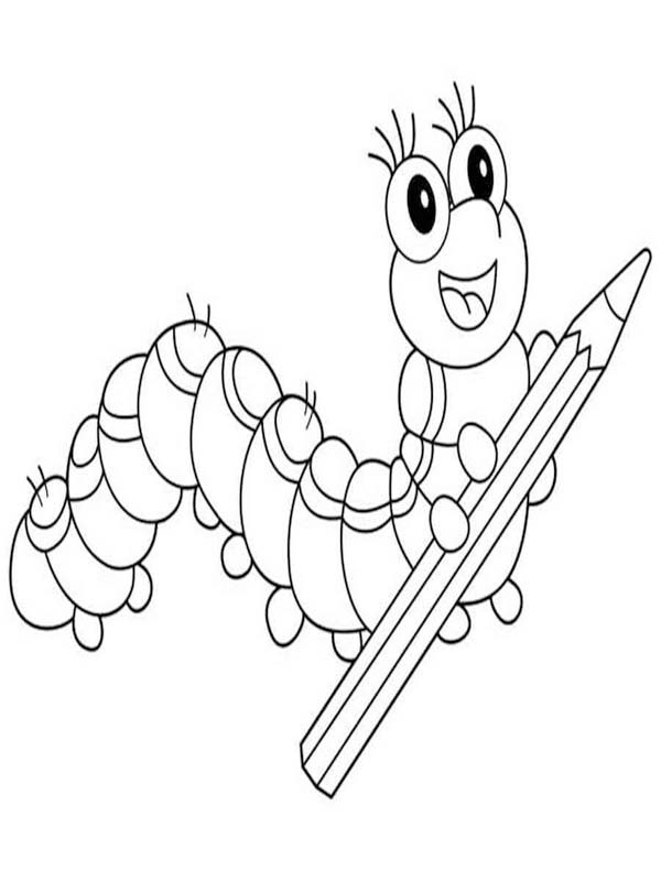 Kolorowanka Gąsienica wydruku podstawowy