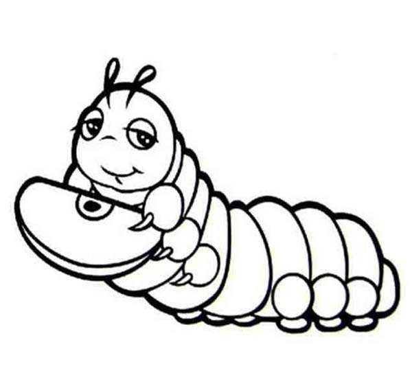 Kolorowanka Gąsienica wydruku prosty