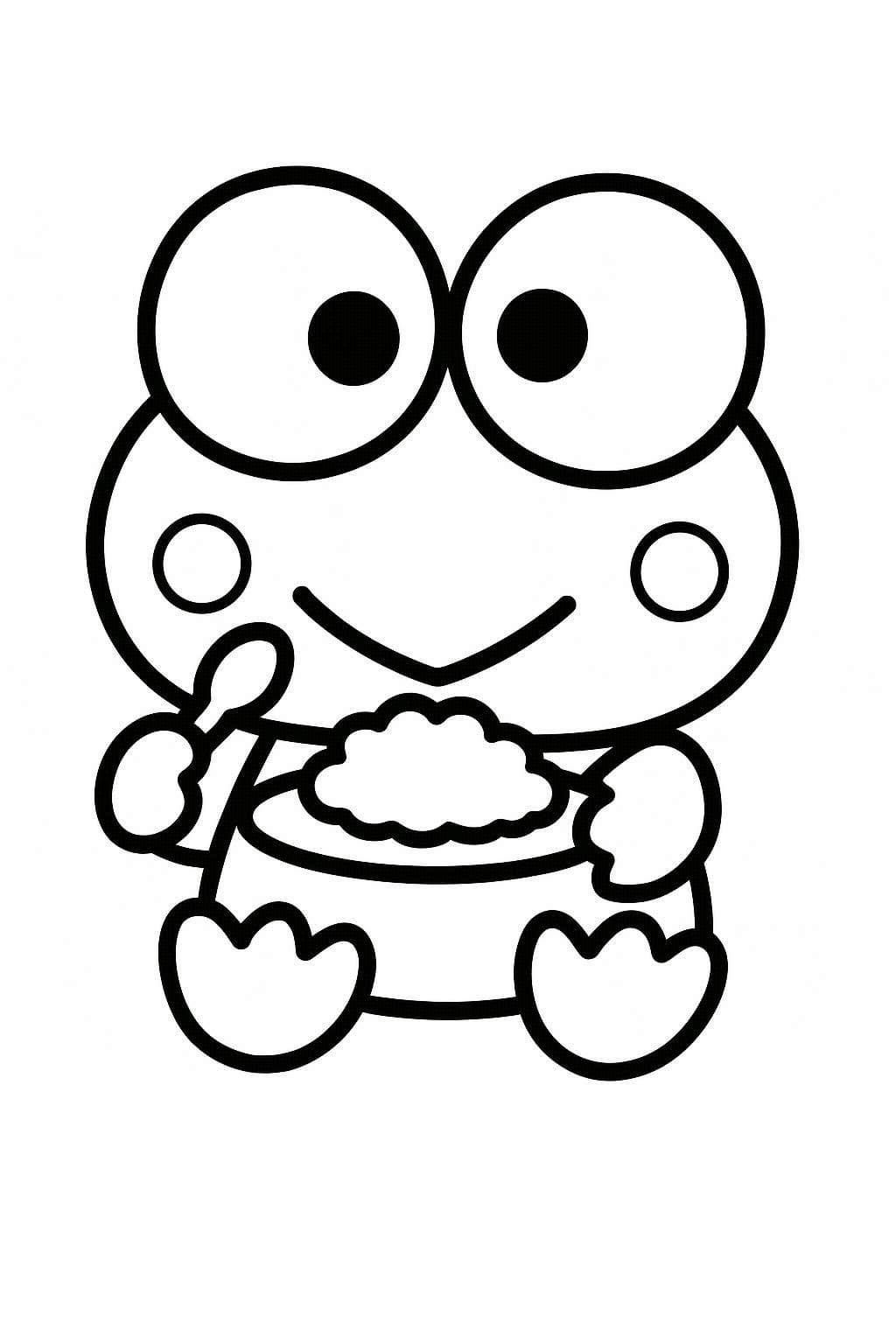 Kolorowanka Keroppi bezpłatny dla dzieci