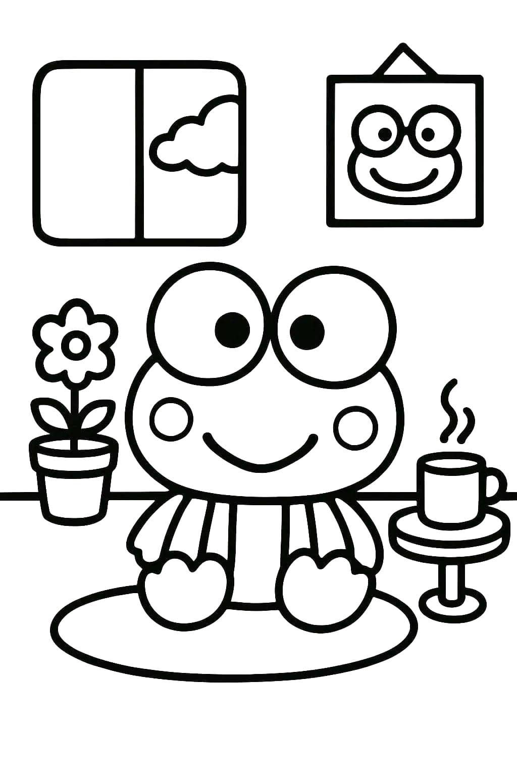 Kolorowanka Keroppi bezpłatny wydruku