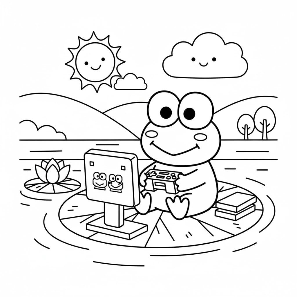 Kolorowanka Keroppi bezpłatny