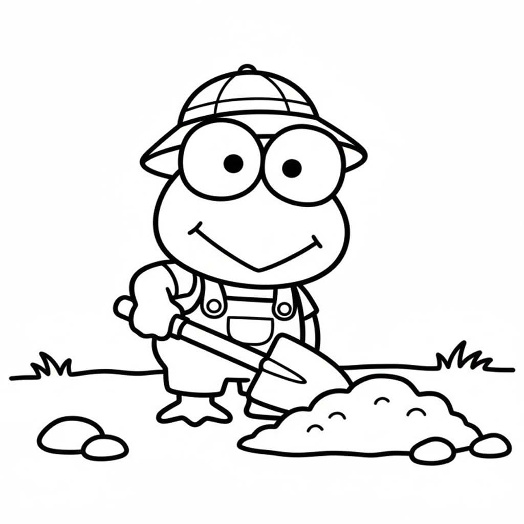 Kolorowanka Keroppi wydruku podstawowy