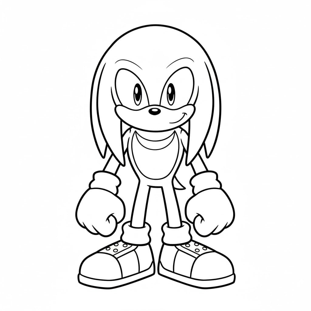 Kolorowanka Knuckles bezpłatny podstawowy