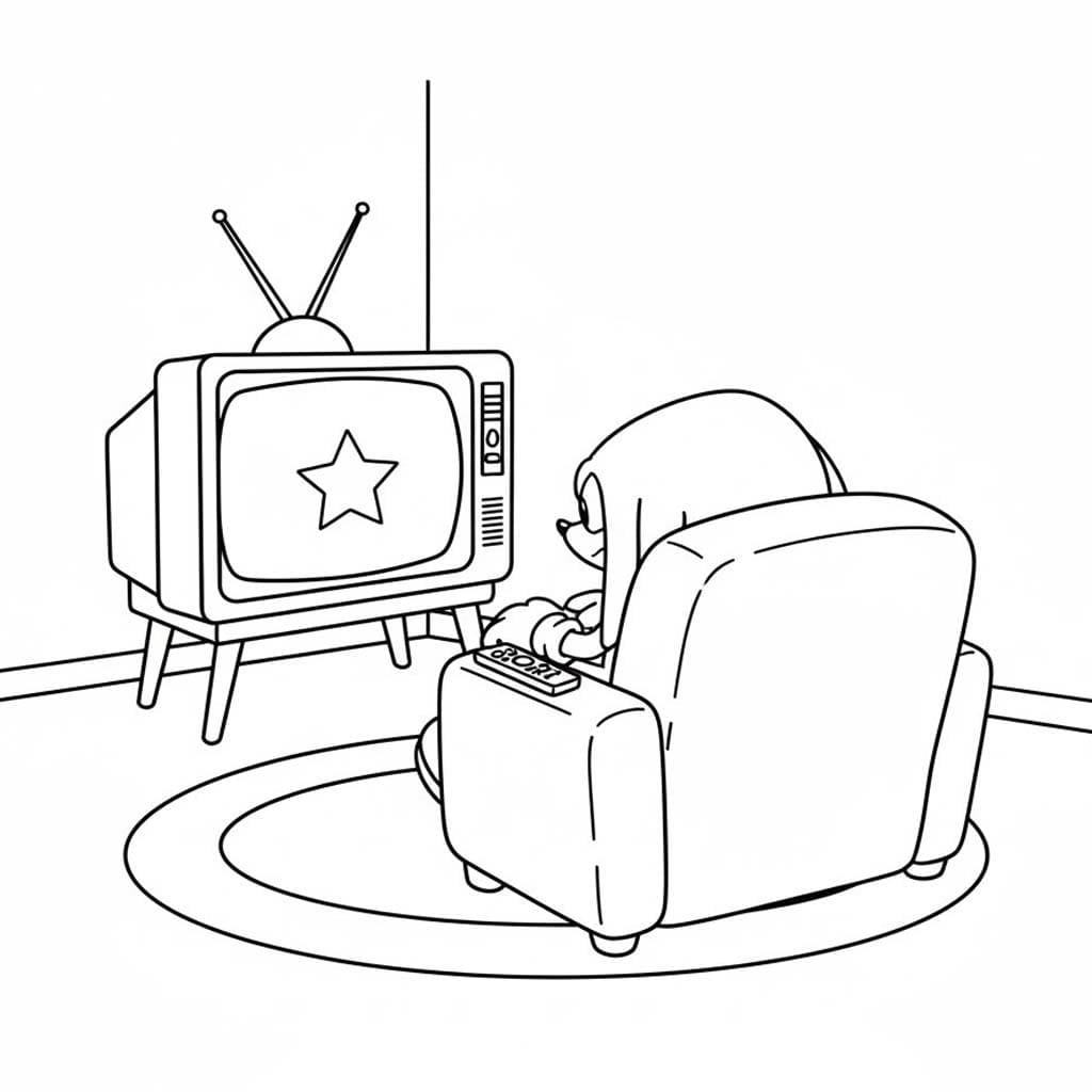 Kolorowanka Knuckles bezpłatny wydruku