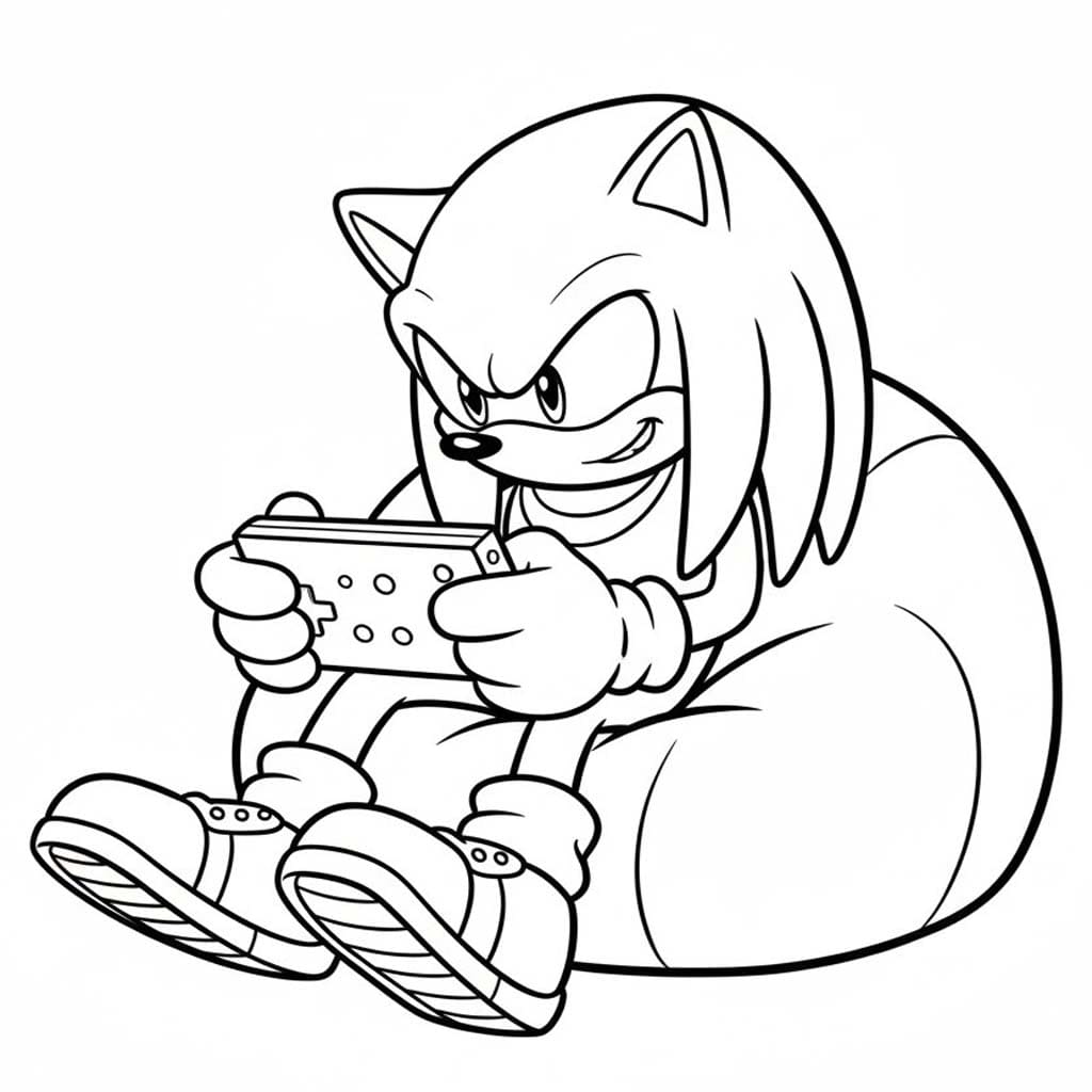 Kolorowanka Knuckles bezpłatny
