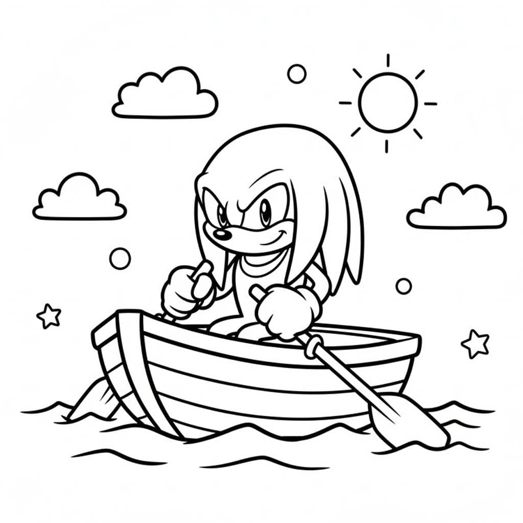 Kolorowanka Knuckles wydruku