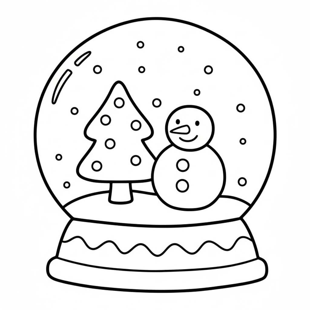 Kolorowanka Kula śnieżna 1