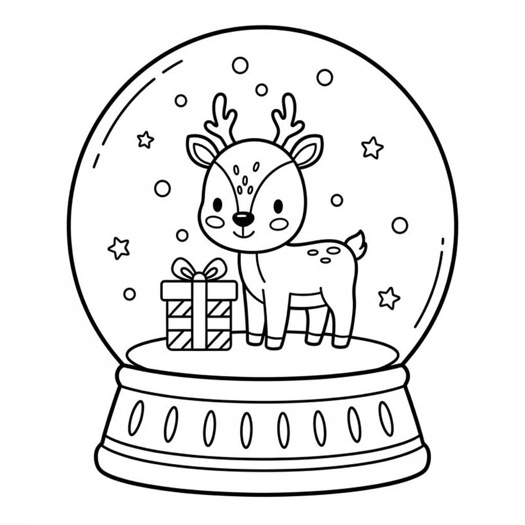 Kolorowanka Kula śnieżna 4