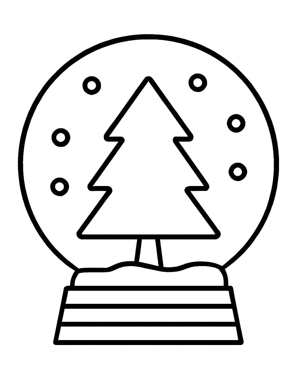 Kolorowanka Kula śnieżna 6