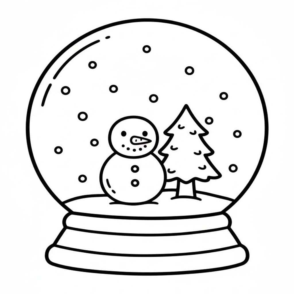Kolorowanka Kula śnieżna 8
