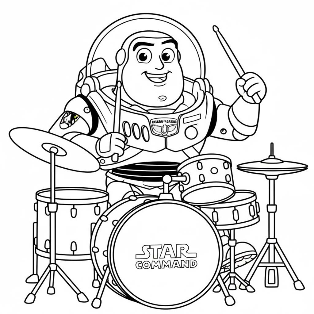 Kolorowanka Narysuj Buzz Astral 1