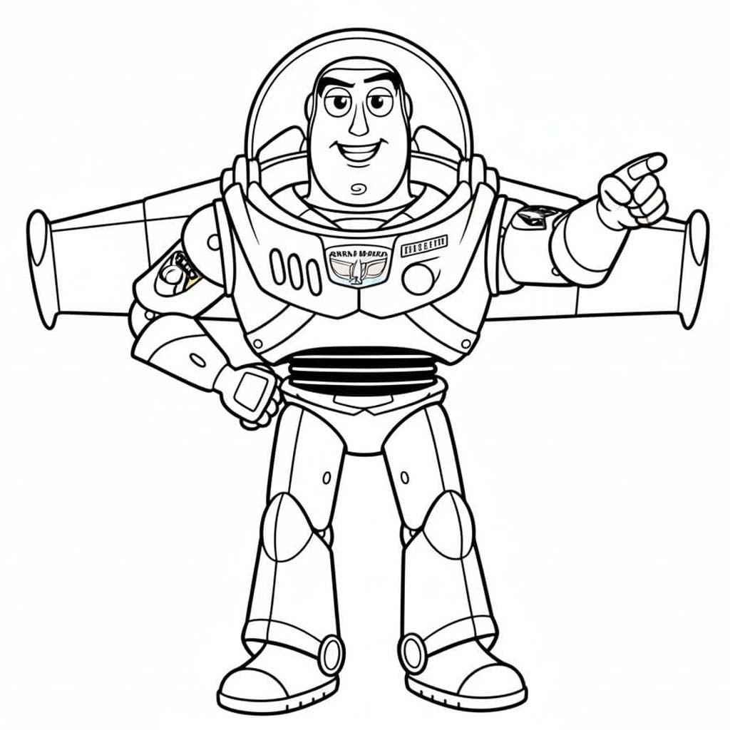 Kolorowanka Narysuj Buzz Astral 6