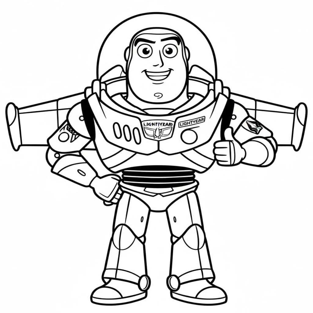 Kolorowanka Narysuj Buzz Astral 8