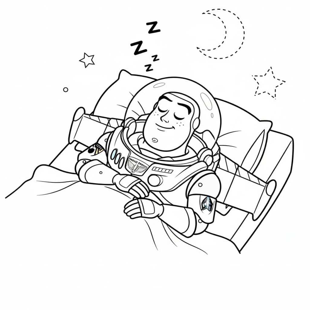 Kolorowanka Narysuj Buzz Astral bezpłatny dla dzieci