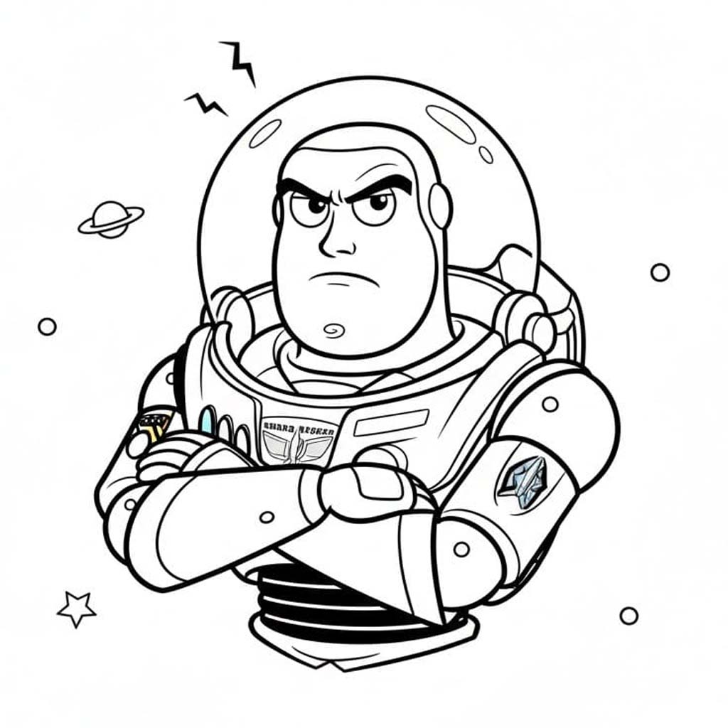 Kolorowanka Narysuj Buzz Astral bezpłatny podstawowy