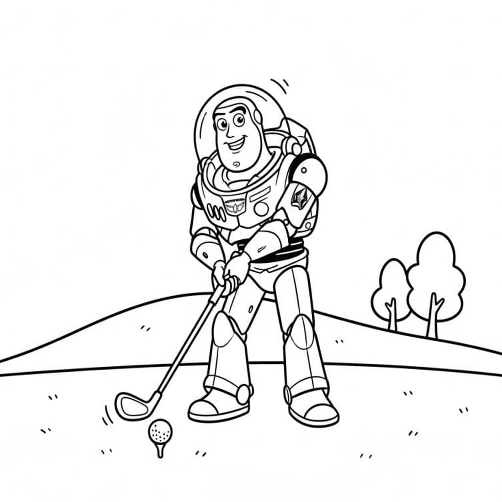 Kolorowanka Narysuj Buzz Astral bezpłatny wydruku prosty
