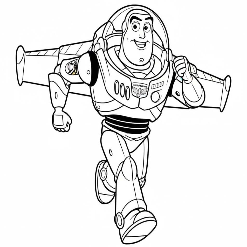 Kolorowanka Narysuj Buzz Astral dla dzieci