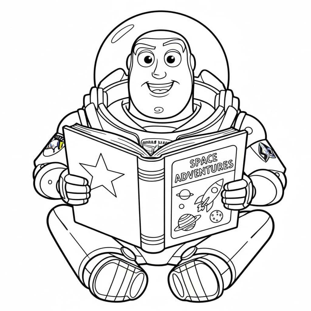 Kolorowanka Narysuj Buzz Astral łatwy