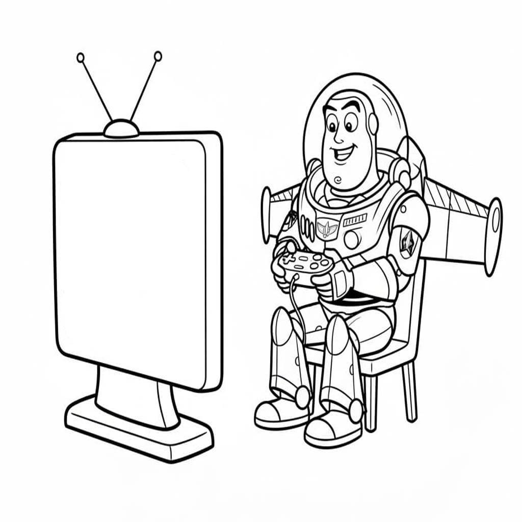 Kolorowanka Narysuj Buzz Astral wydruku podstawowy