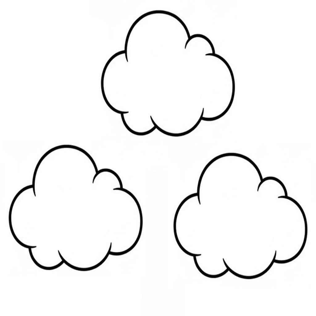 Kolorowanka Narysuj Chmura bezpłatny dla dzieci