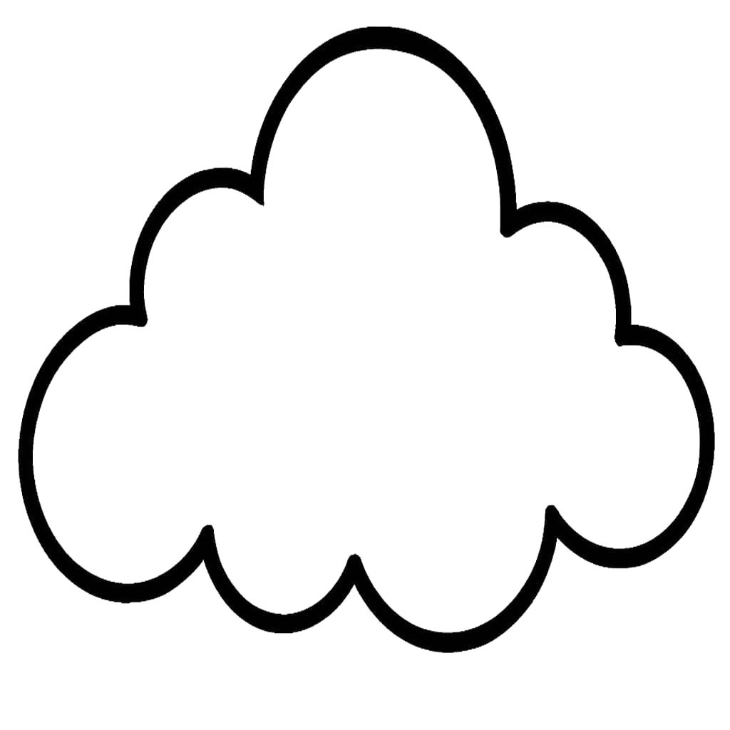 Kolorowanka Narysuj Chmura bezpłatny podstawowy
