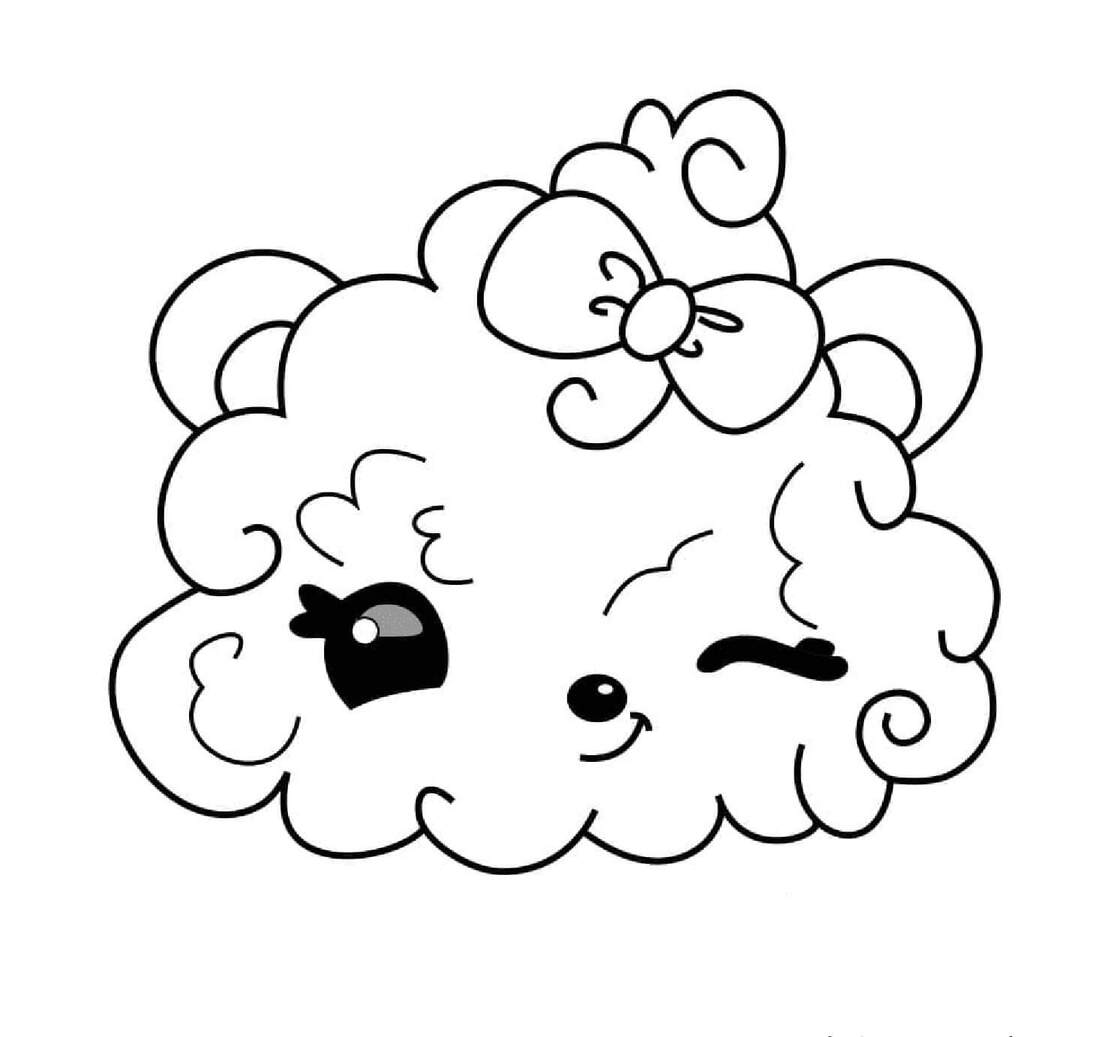 Kolorowanka Narysuj Chmura bezpłatny prosty