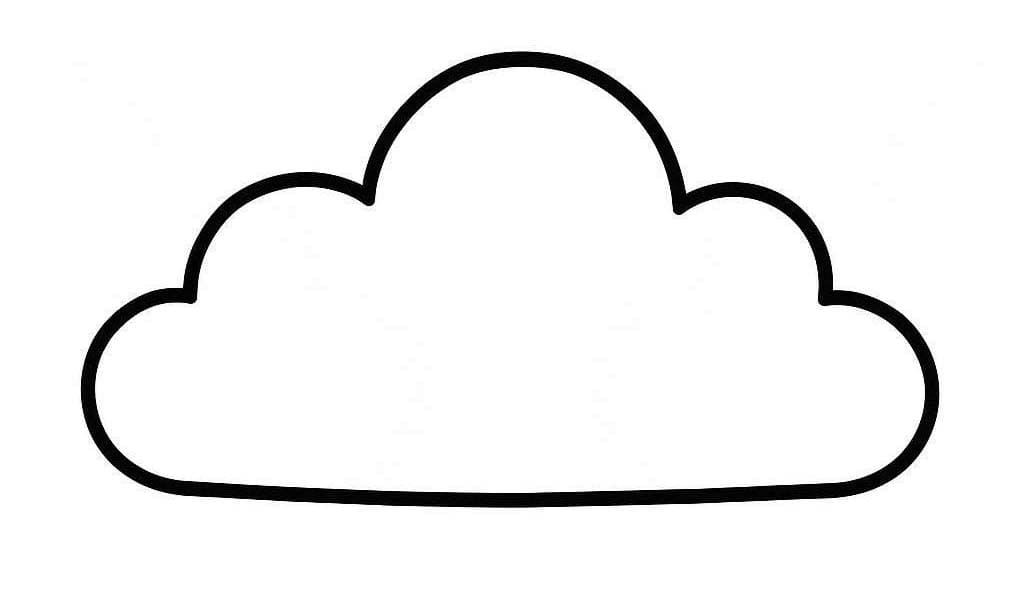 Kolorowanka Narysuj Chmura wydruku prosty