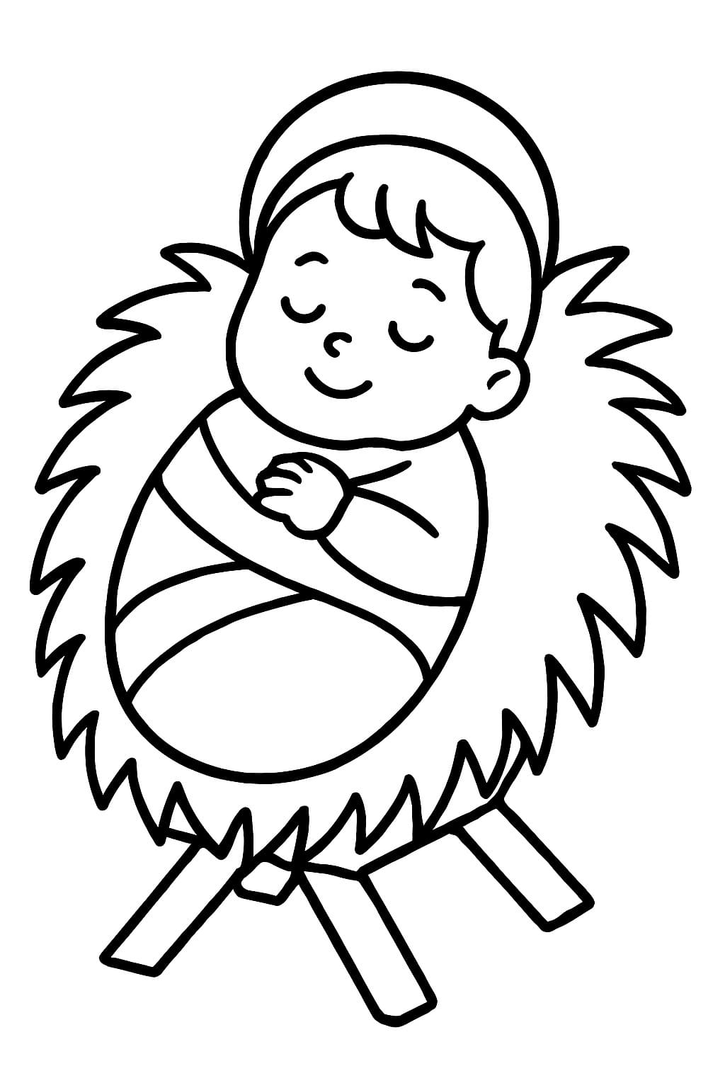 Kolorowanka Narysuj Dzieciątko Jezus bezpłatny wydruku dla dzieci