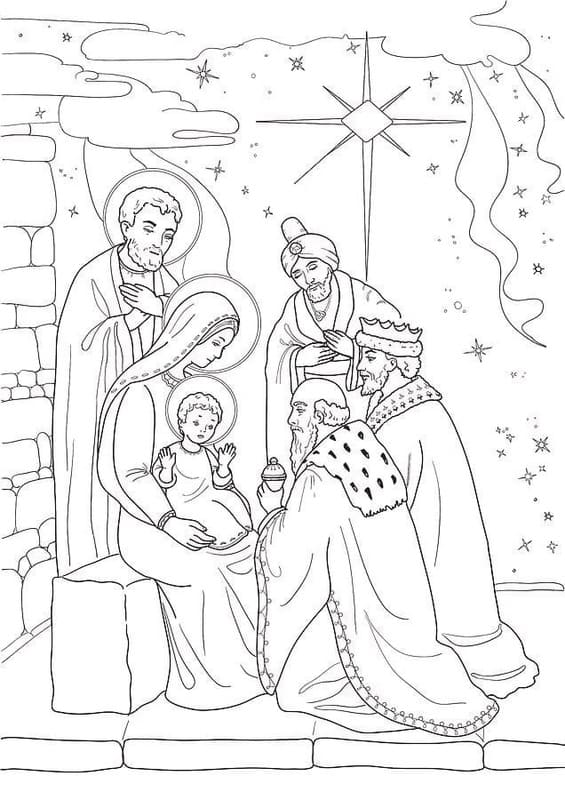 Kolorowanka Narysuj Dzieciątko Jezus bezpłatny wydruku
