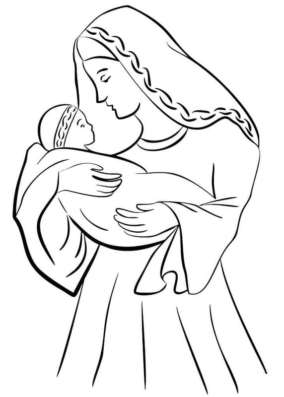 Kolorowanka Narysuj Dzieciątko Jezus dla dzieci