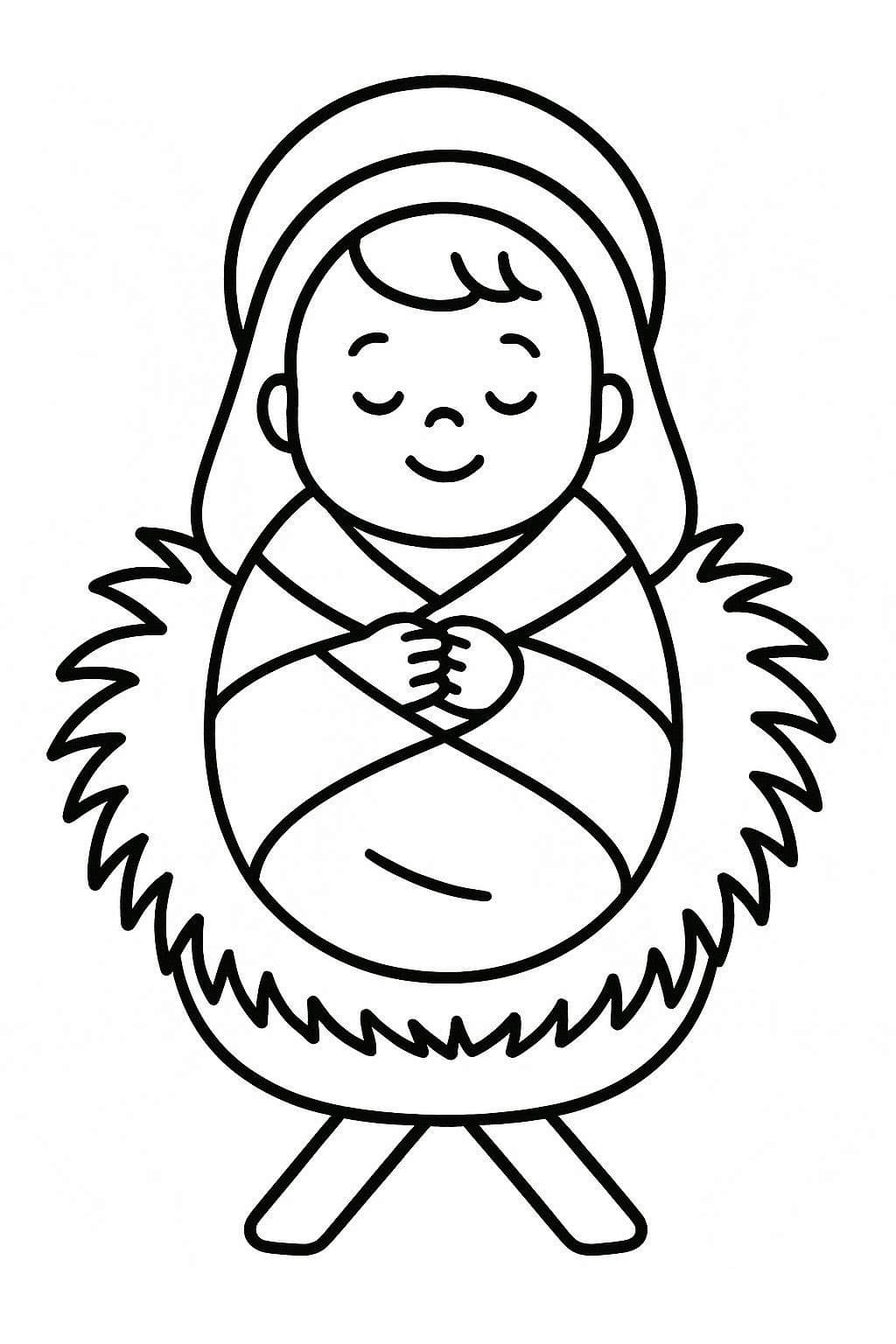 Kolorowanka Dzieciątko Jezus