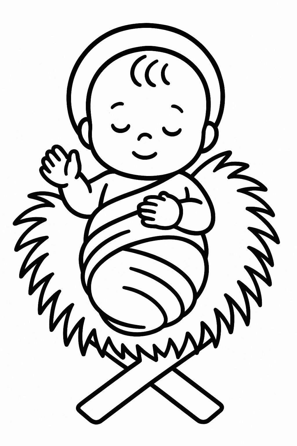 Kolorowanka Narysuj Dzieciątko Jezus wydruku dla dzieci