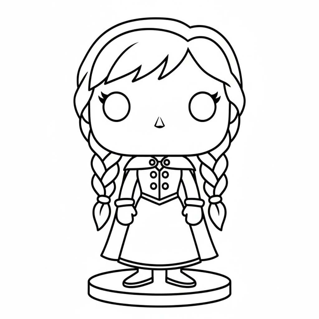 Kolorowanka Narysuj Funko Pop Anna