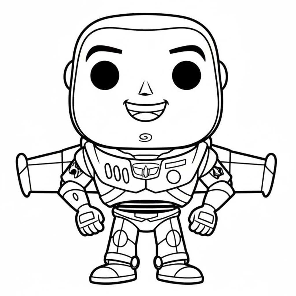 Kolorowanka Narysuj Funko Pop Buzz Lightyear