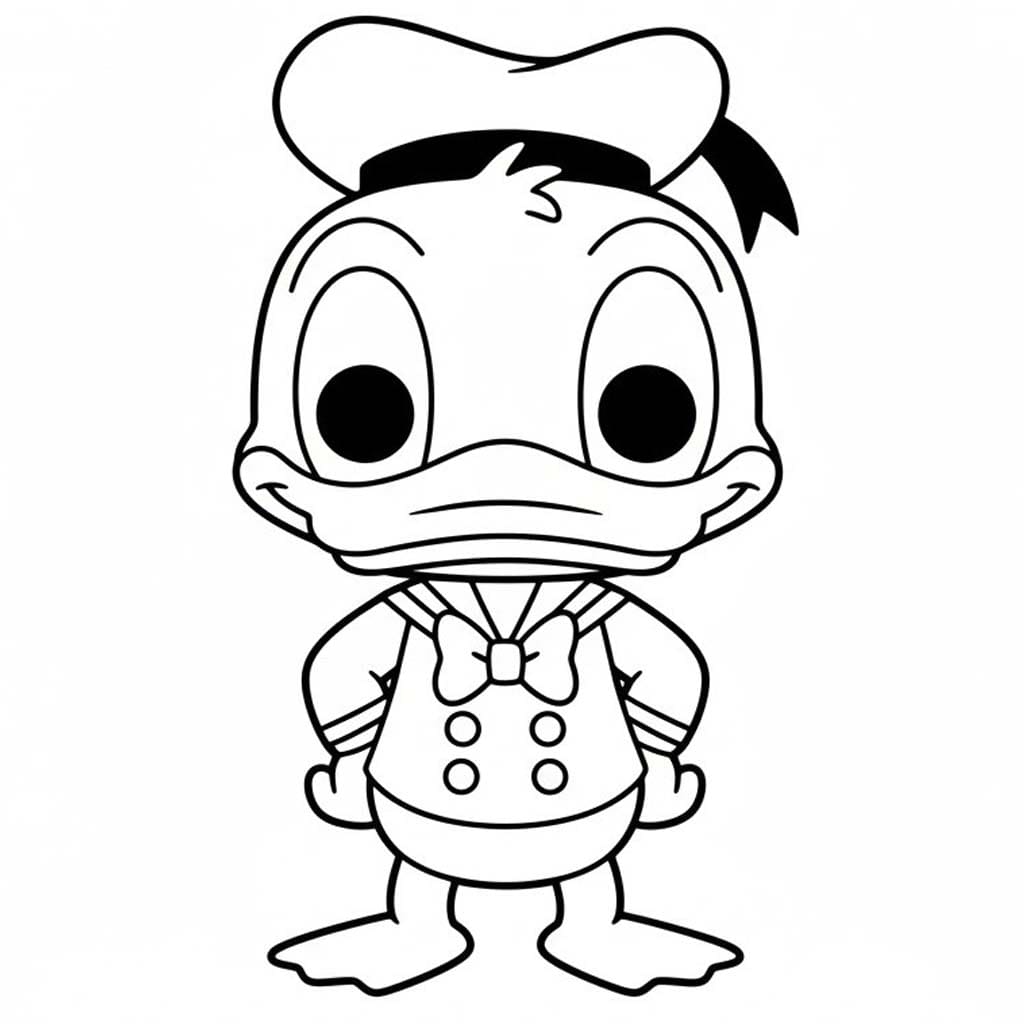 Kolorowanka Narysuj Funko Pop Donald Duck