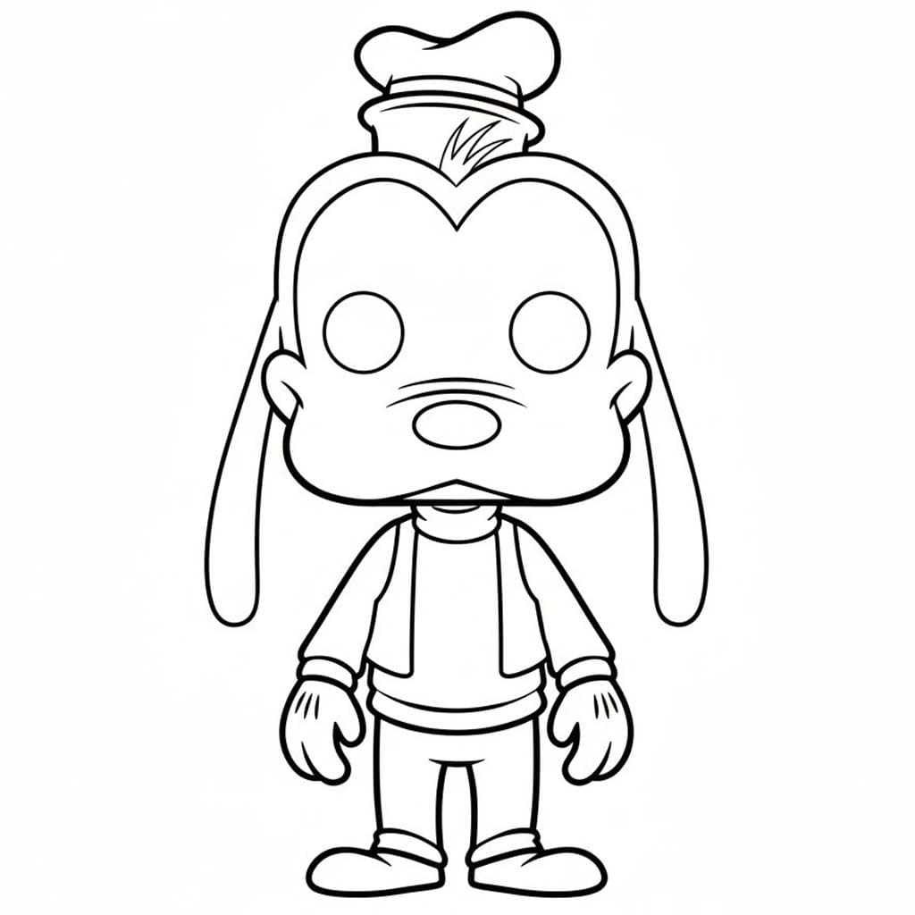Kolorowanka Narysuj Funko Pop Goofy