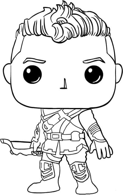 Kolorowanka Narysuj Funko Pop Hawkeye