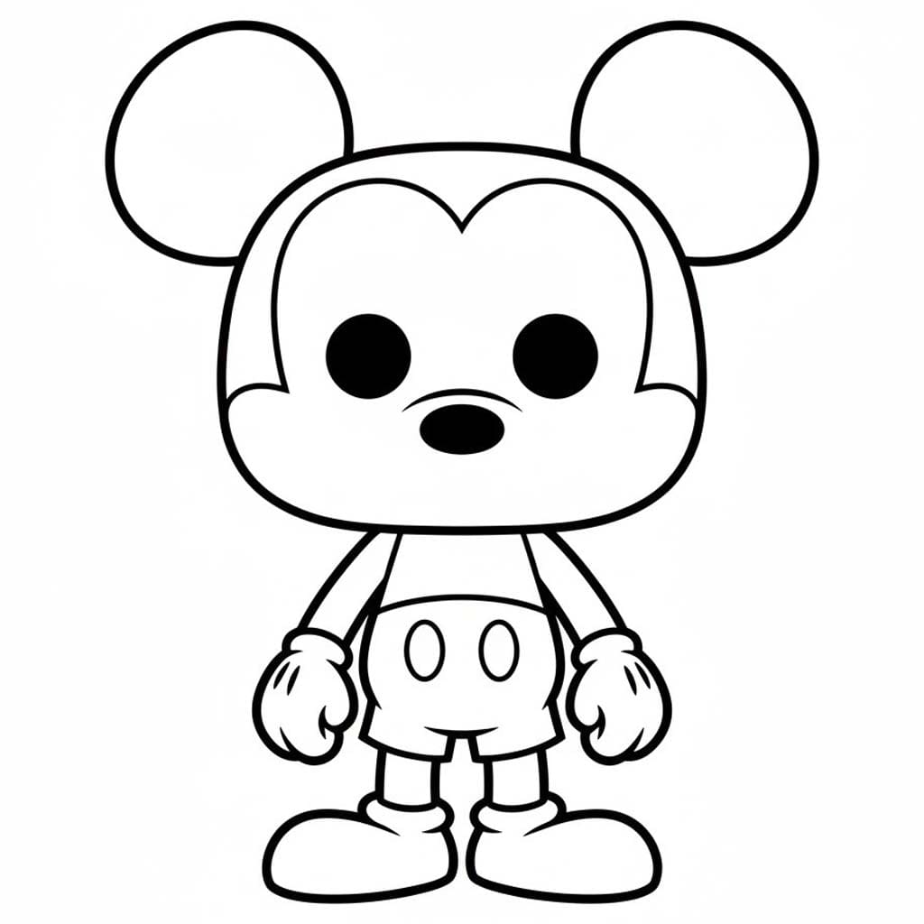 Kolorowanka Narysuj Funko Pop Mickey Mouse