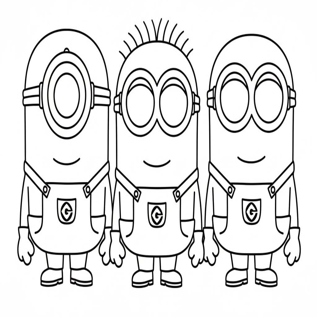 Kolorowanka Narysuj Funko Pop Minions